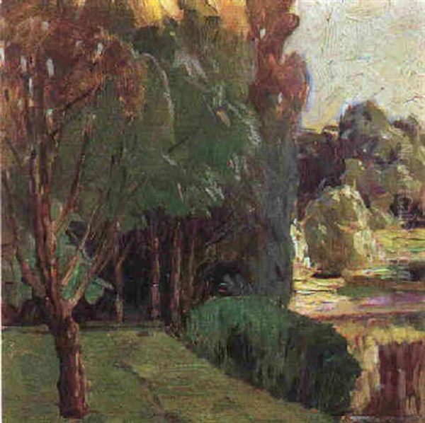 Park Oil Painting by Carl Moll