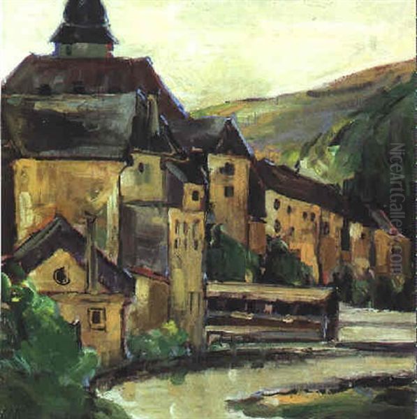 Waidhofen An Der Ybbs Gegen Die Hohe Brucke Oil Painting by Carl Moll