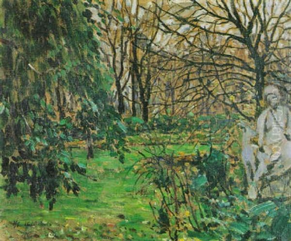 Jardin Du Luxembourg Ii Oil Painting by Oskar Moll