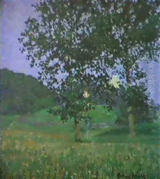 Waldblick Oil Painting by Oskar Moll