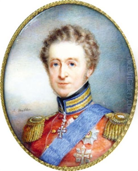 Christian Vii, Konig Von Danemark Und Norwegen, Herzog Von Schleswig Und Holstein Oil Painting by Johannes Ludwig Heinrich Moeller