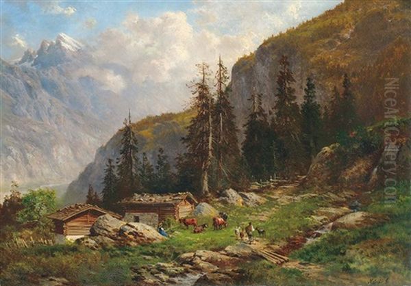 View Of The Alpss by Jozsef Molnar