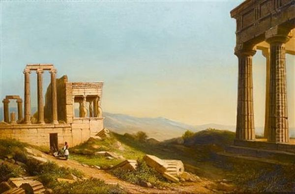 The Acropolis Oil Painting by Florent Mols