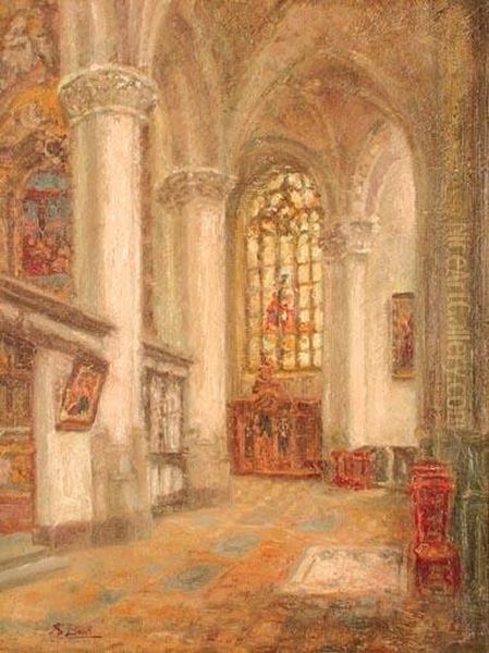 Interno Di Chiesa Oil Painting by Arturo Bianchi