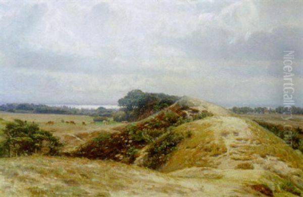 Landskab Med Bakker Og Koer, Fano Oil Painting by Niels Pedersen Mols