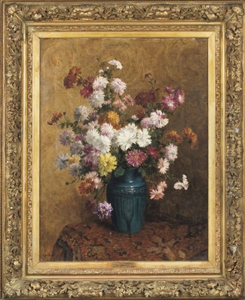 Flower Oil Painting by Robert Charles Gustave Laurens Mols