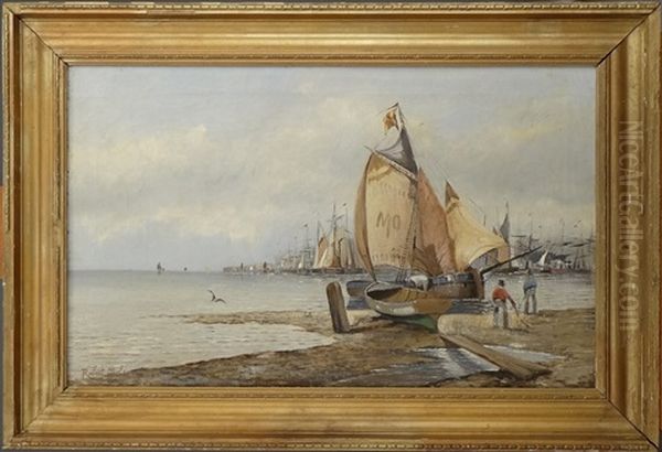 Marine Oil Painting by Robert Charles Gustave Laurens Mols