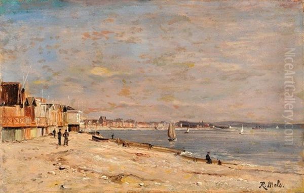 Plage En Mer Du Nord Oil Painting by Robert Charles Gustave Laurens Mols