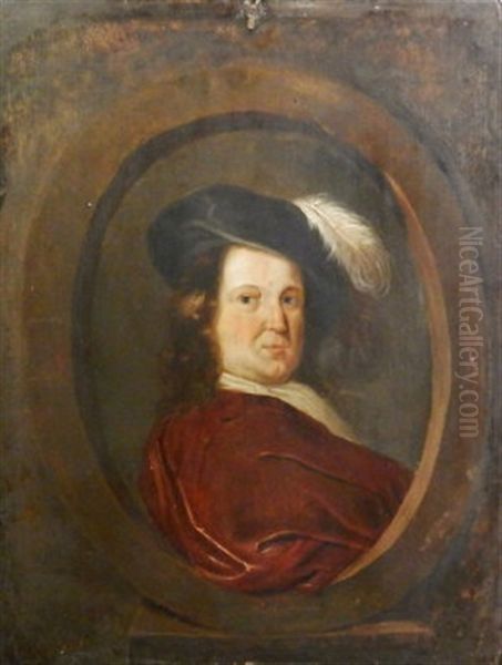 Self Portrait Of The Artist Oil Painting by Petrus Marius Molyn