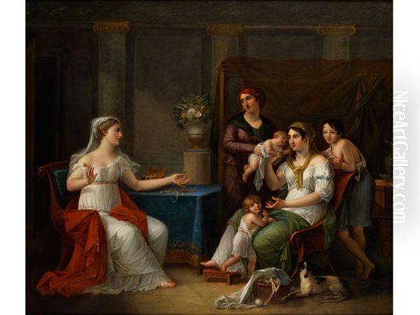 Cornelia, Mutter Der Gracchen Oil Painting by Jacques-Francois Momal