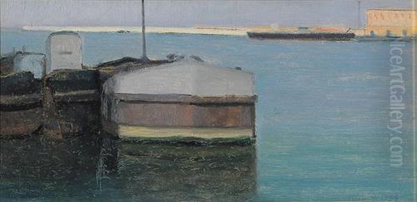 Il Porto Di Ancona Oil Painting by Luigi Bianchi