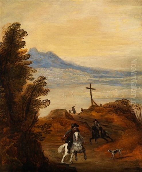 Weite Landschaft Mit Reitern Oil Painting by Joos de Momper the Younger