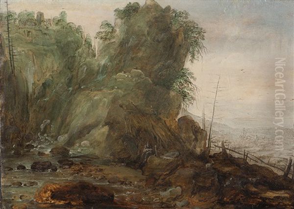 Paysage Avec Un Ermite Oil Painting by Joos de Momper the Younger