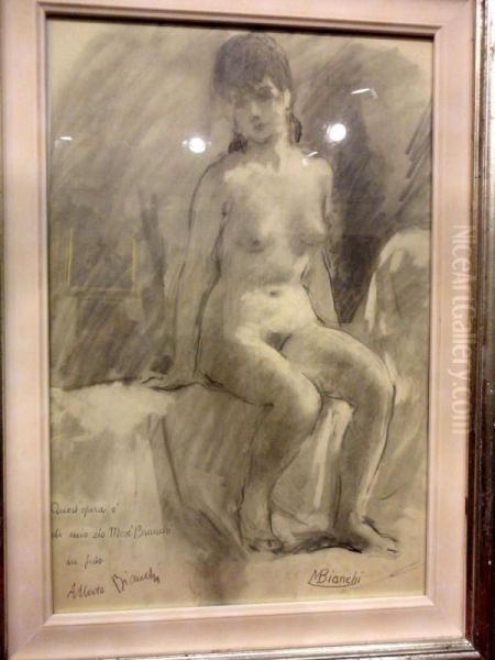 Nudo Femminile Oil Painting by Mose Bianchi