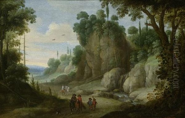 Weite Landschaft Mit Figuren Oil Painting by Joos de Momper the Younger