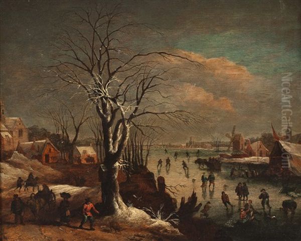 Winterliche Dorflandschaft Oil Painting by Joos de Momper the Younger