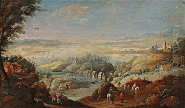 Paysage Fluvial Anime Oil Painting by Joos de Momper the Younger