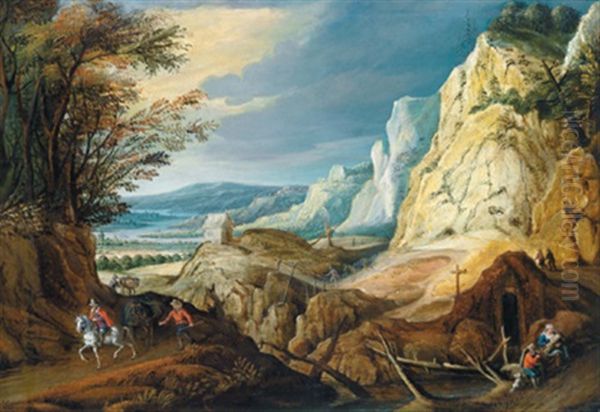 Felslandschaft Oil Painting by Joos de Momper the Younger