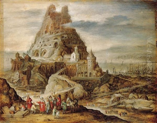 The Tower Of Babel Oil Painting by Joos de Momper the Younger