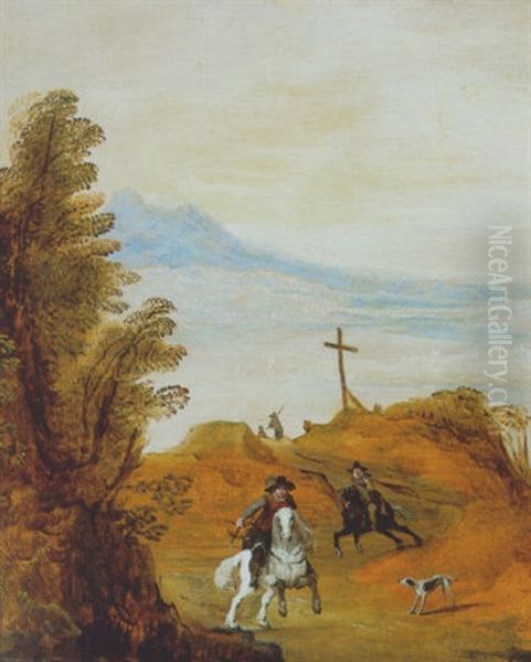 Weite Landschaft Mit Reitern Oil Painting by Joos de Momper the Younger