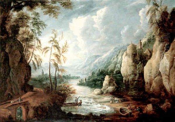 Weite Flusslandschaft Oil Painting by Joos de Momper the Younger