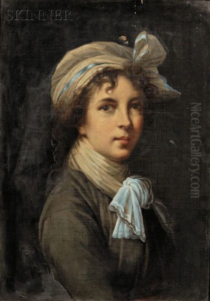 Self Portrait By Elisabeth Louise Le Brun Oil Painting by Charles Bianchini