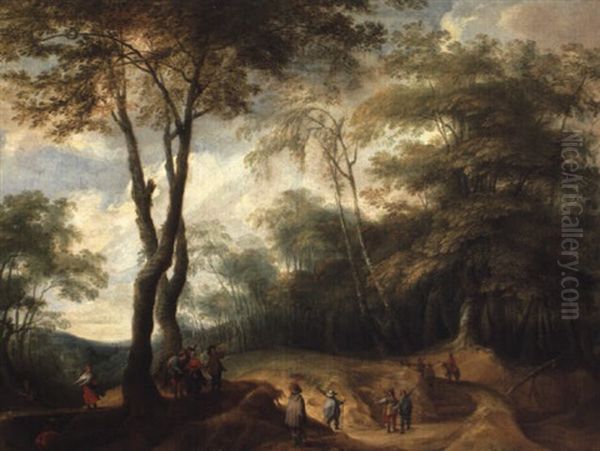 Villageois En Foret by Joos de Momper the Younger