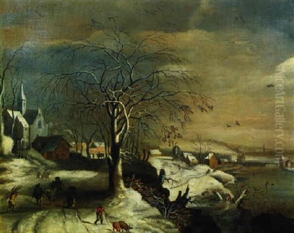 Winterlandschaft Oil Painting by Joos de Momper the Younger