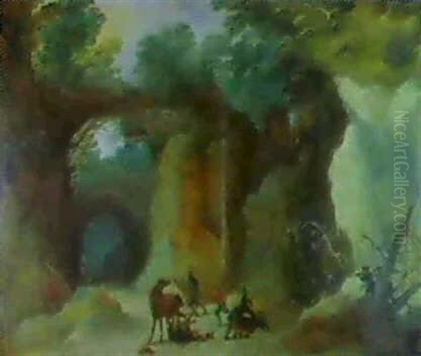 Uberfall In Einer Gebirgslandschaft Oil Painting by Joos de Momper the Younger