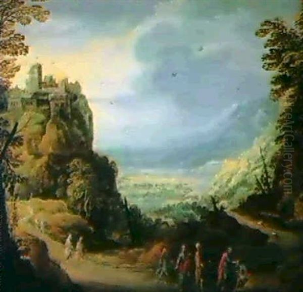 Paysage Avec Le Christ Guerissant Les Aveugles by Joos de Momper the Younger