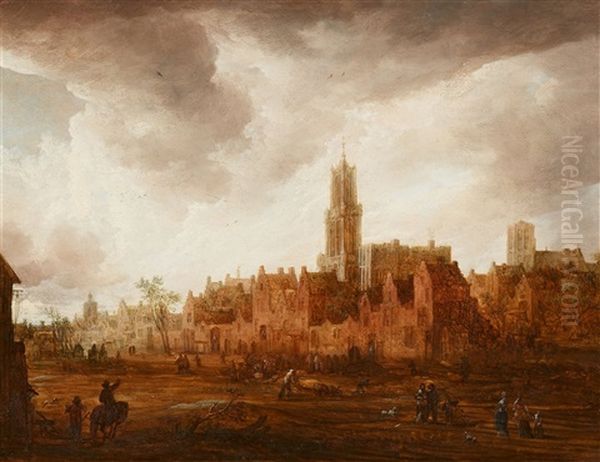 View Of Antwerp Oil Painting by Frans de Momper