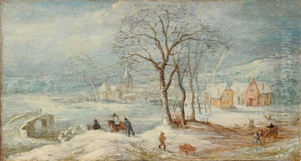 Winterlandschaft Oil Painting by Frans de Momper