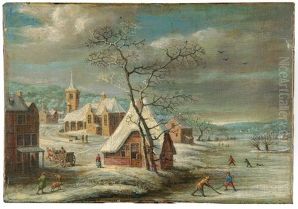 Winterlandschaft Oil Painting by Frans de Momper