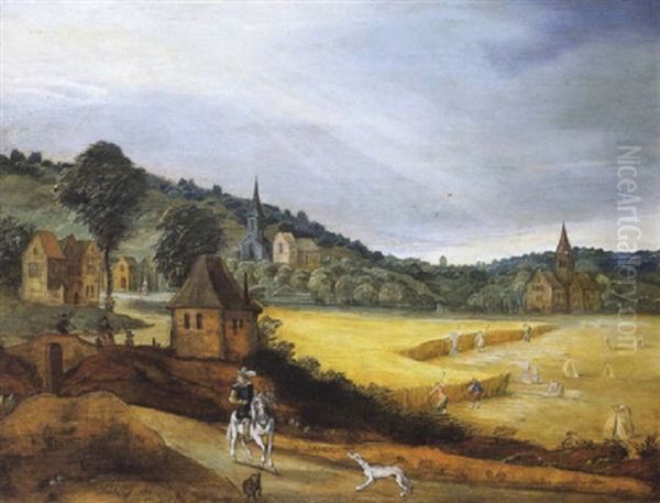 Landschaft Mit Falkenjager Oil Painting by Frans de Momper