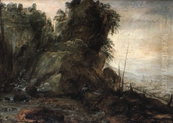 Ermite Dans Un Paysage De Collines Oil Painting by Frans de Momper