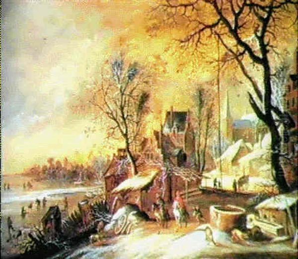 Paysage Hivernal Oil Painting by Frans de Momper