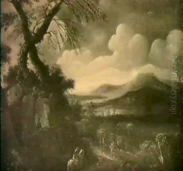 Landschaft Mit Reiter Oil Painting by Jan de Momper