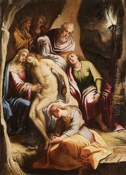 Pieta Oil Painting by Domenico Mona