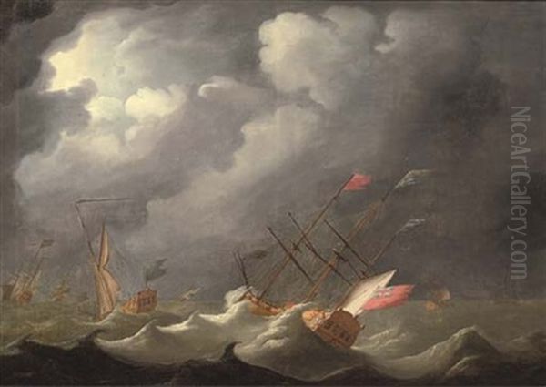 The Royal Yacht "carolina", With King George I On Board, Returning To England In 1726 by Peter Monamy