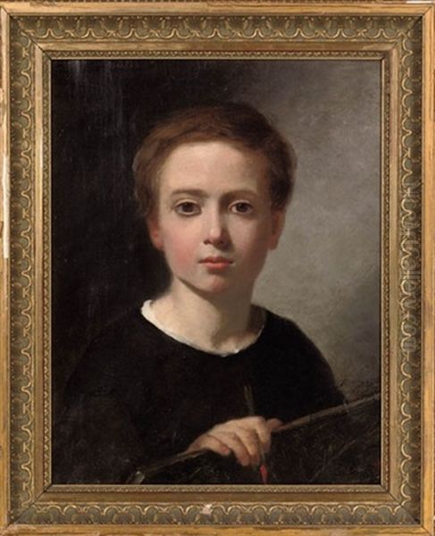 The Young Artist Oil Painting by Jean-Pierre Monceret