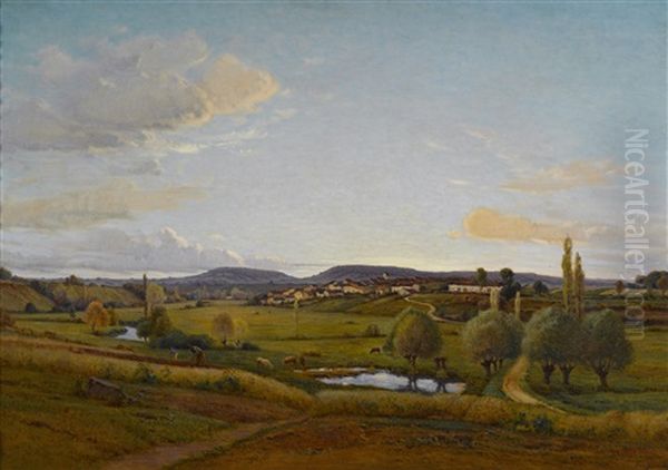 La Vallee De Lironcourt, Vosges, France by Jean Ferdinand Monchablon