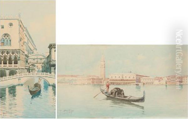 Venezia Oil Painting by Pieretto Bortoluzzi Bianco