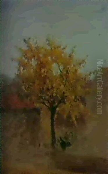 Arbre A L'automne Oil Painting by Jean Ferdinand Monchablon