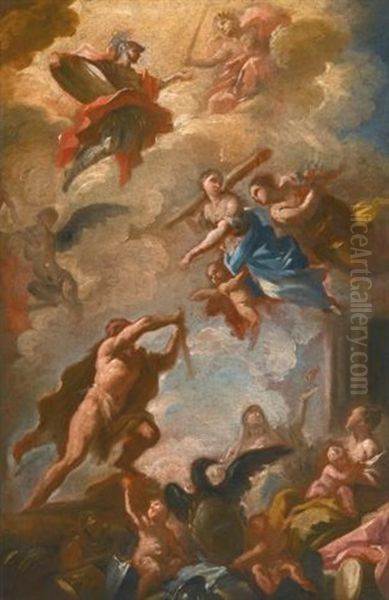 The Triumph Of Hercules Oil Painting by Domenico Mondo