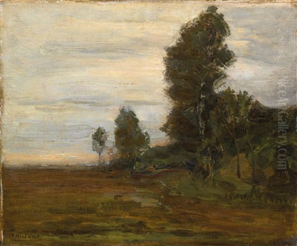 A Landscape Near Uden Oil Painting by Piet Mondrian