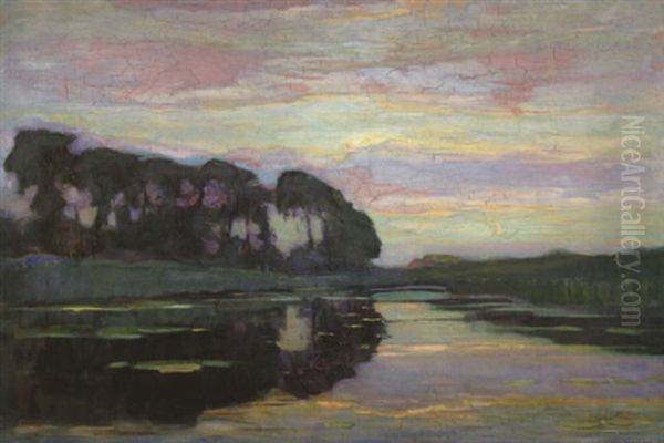 Insjolandskap Oil Painting by Piet Mondrian