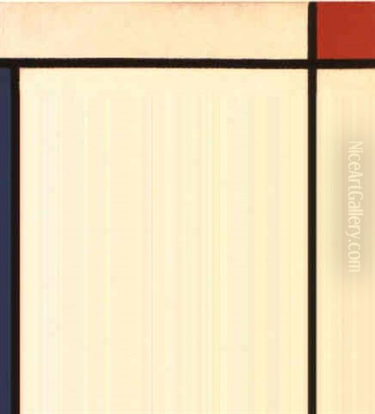 Composition Iii Avec Rouge, Jaune Et Bleu Oil Painting by Piet Mondrian