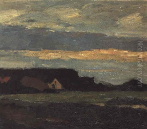 Paysage En Hollande Oil Painting by Piet Mondrian