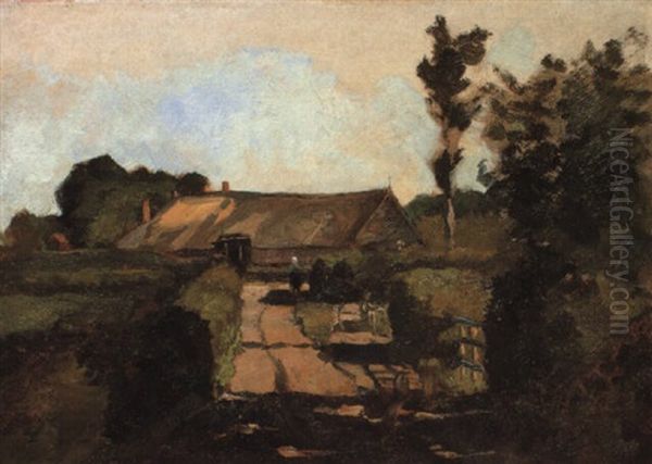 A View Of A Farm Oil Painting by Piet Mondrian