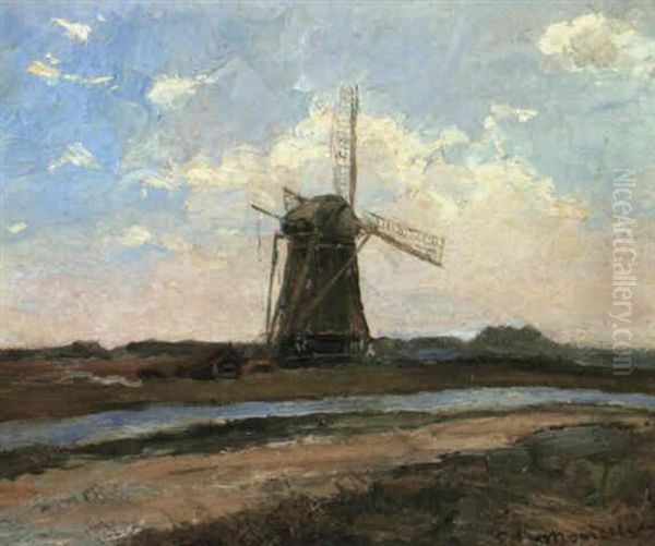 Le Moulin Oil Painting by Piet Mondrian